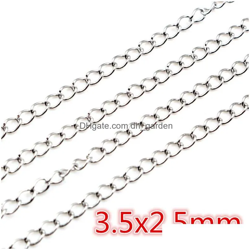 Chains 5 Meters/Lot Never Fade Stainless Steel Mti Styles Necklace Chains For Diy Jewelry Making Findings Accessories Handma Dhgarden Otmkp