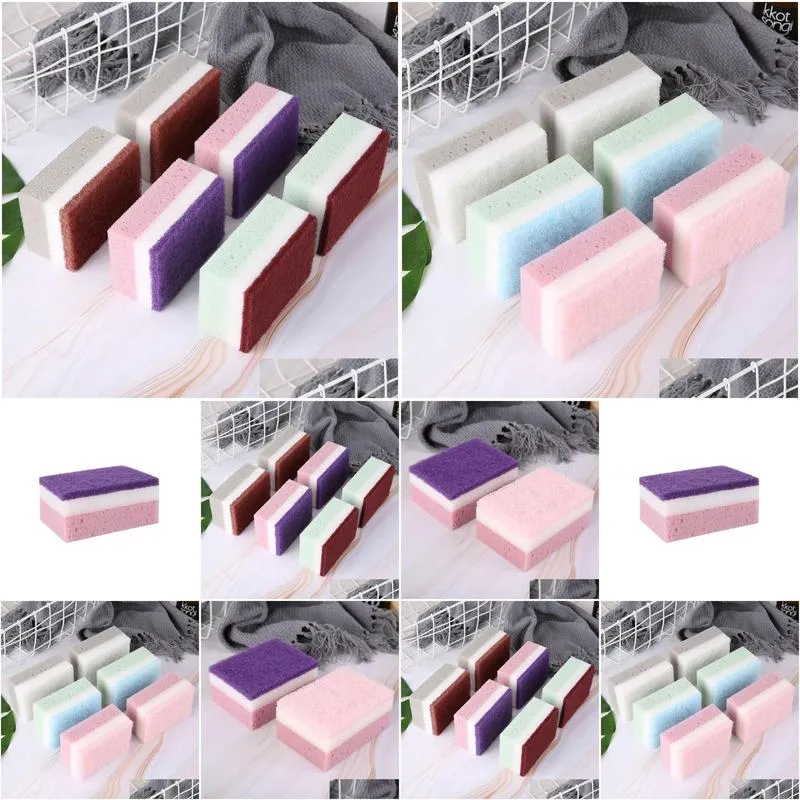 Sponges & Scouring Pads Dishwashing Sponge Magic Wipe Kitchen Cleaning Cloth Drop Delivery Home Garden Housekeeping Organization House Otvr9