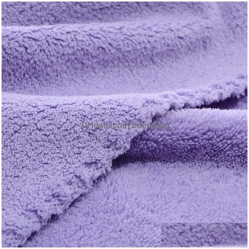 Other Bath & Toilet Supplies High Density Soft Charcoal Coral Veet Bath Towel Toilet Supplies Adt Absorbent Quick-Drying 70-140Cm Drop Dhukt