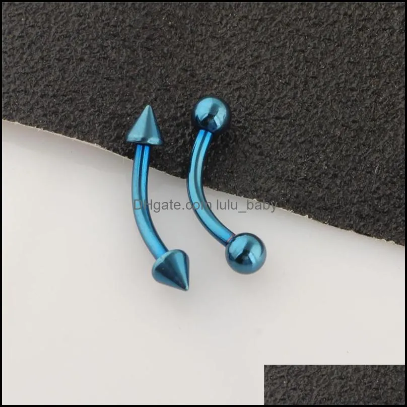 colorful ring body jewelry charm piercing lot stainless steel nose hoop studs cartilage earrings for women men dhs k118fa
