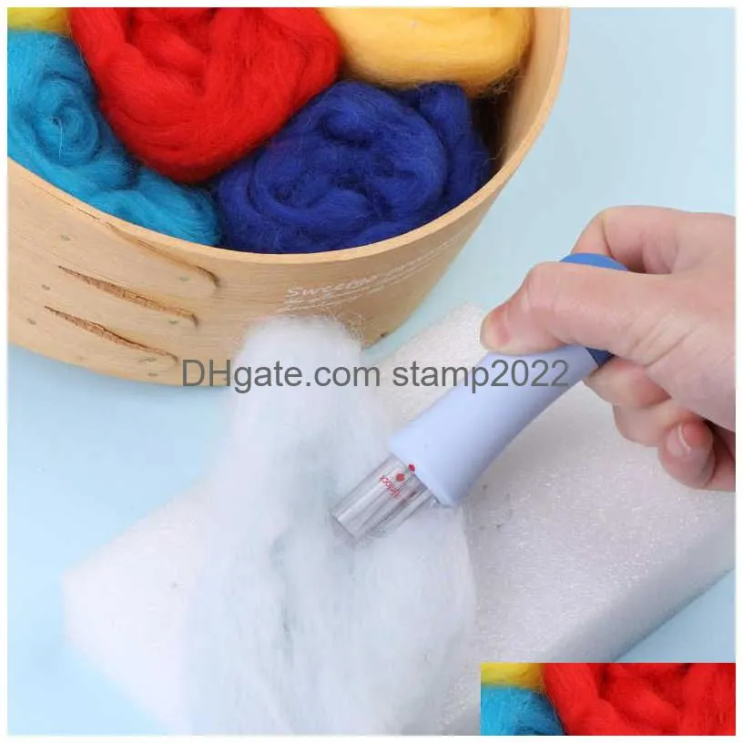  kraball 25 color felting wool needle felting kit wool felting tools handmade felt needle set 7pcs pack felting fabric materials