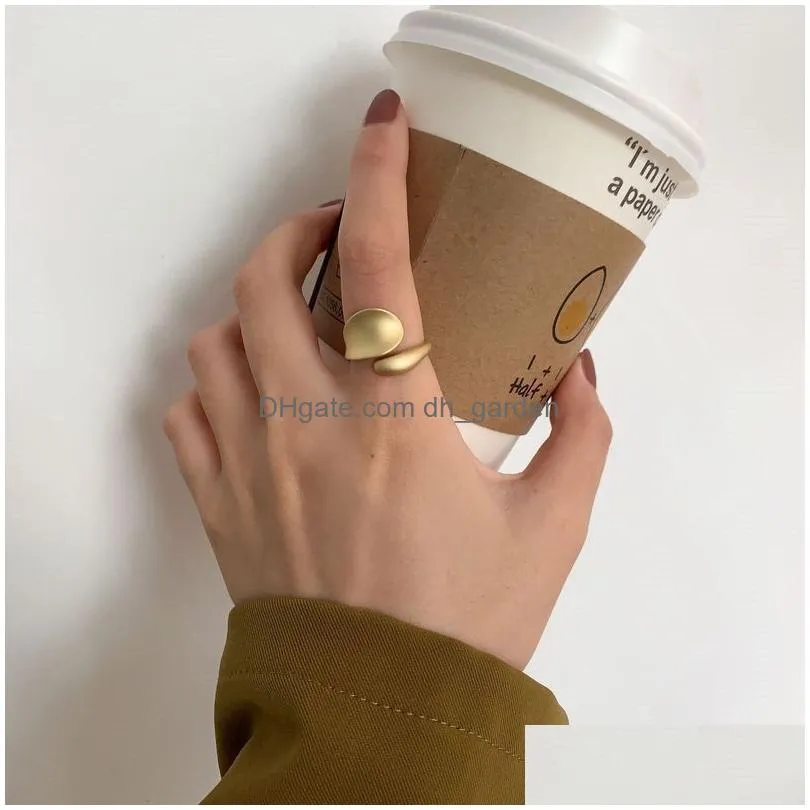 Band Rings Simple Open Rings For Women Gold Fashion Korean Street Girl Wedding Adjustable Knuckle Finger Jewelry Drop Deliver Dhgarden Ot5Ki