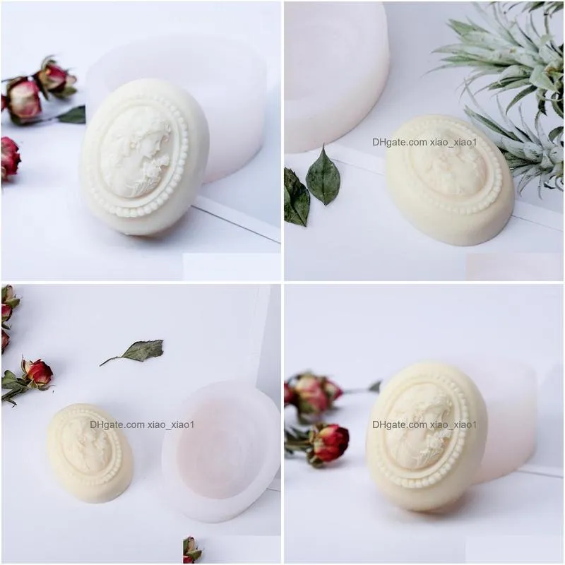 Craft Tools Pretty Girl Design Soap Sile Molds Woman Oval Shaped Handmade Making Mod Drop Delivery Home Garden Arts Crafts Gifts Dho80