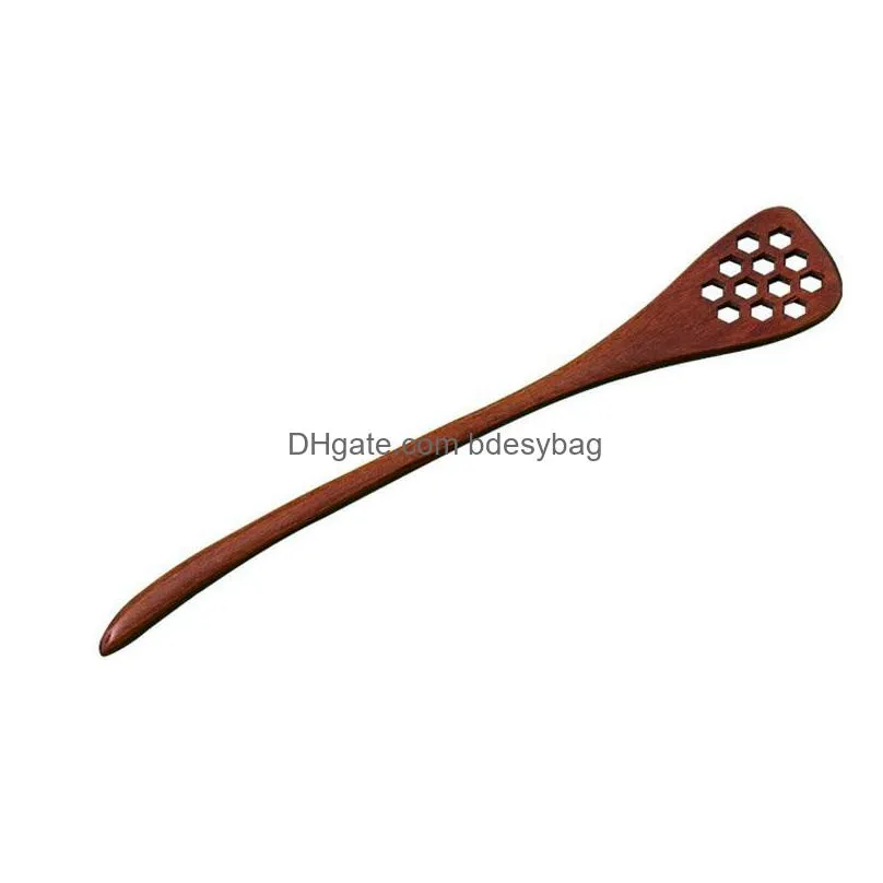 japan style wood stirring bar spoon with long handle for mixing coffee honey jam sticks tableware accessories wholesale lx0119