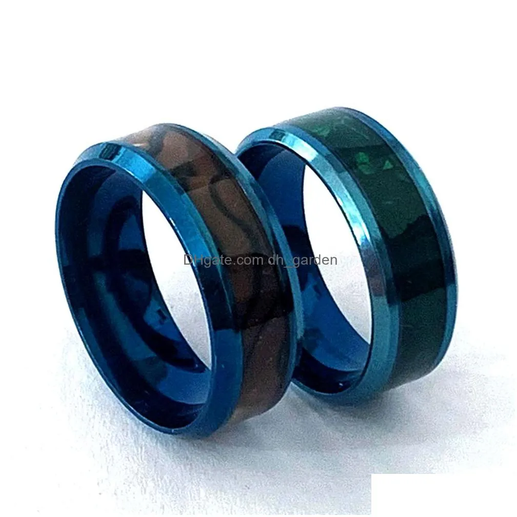 bulk lots 24pcs fashion abalone shell stainless steel rings mix women men party cool gifts charm jewelry