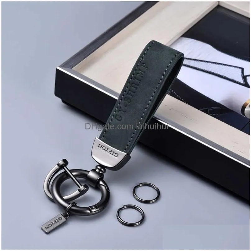 keychains car keychain pendant leather anti-lost pendant rings keychain card keyring auto vehicle key chain car accessories t221006