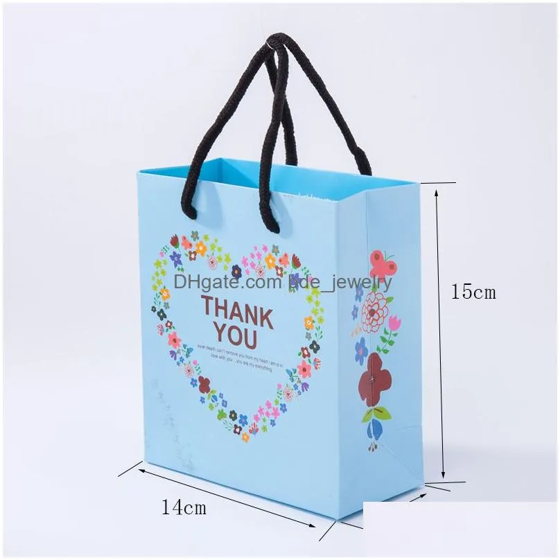 wholesale bulk jewelry gift bag for box thank you princess kraft paper jewelry pouches packaging display