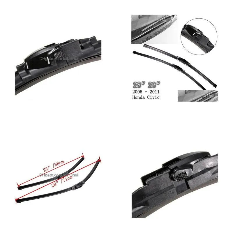  pair vehicle front 28 23 windscreen wiper blades for honda for civic 2005 2006 2007 2008-2011