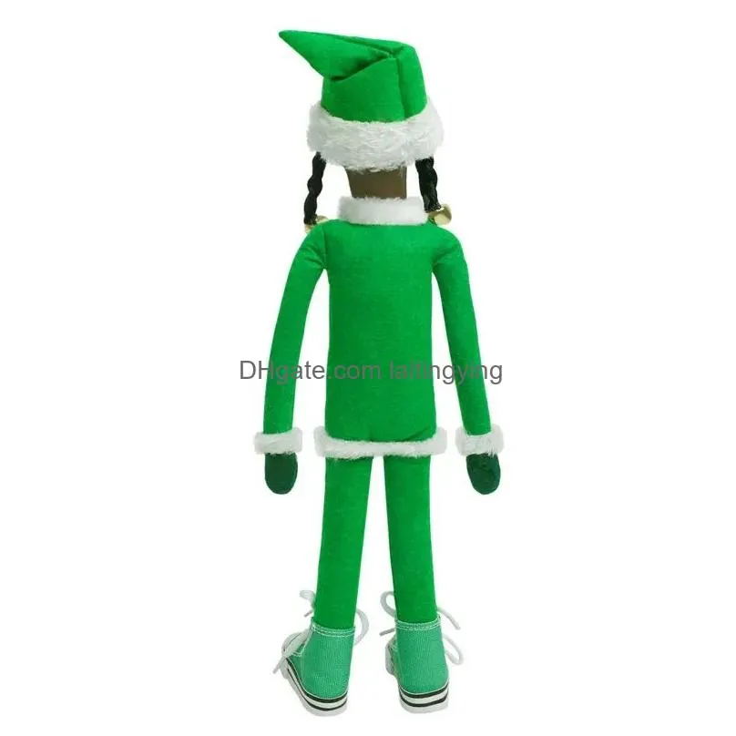 creative snoop on a stoop christmas elf doll spy on a bent christmas decorations xmas home plush ornament 2023 year gift toy