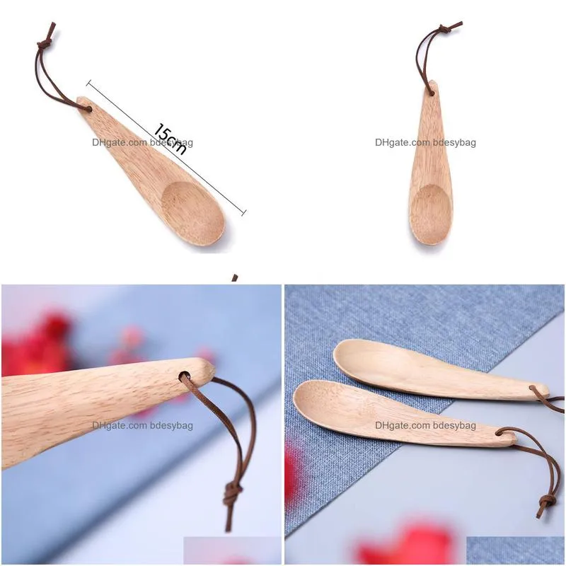 creative wooden spoon domestic wooden seasoning spoon rice scoop camping coffee spoon 15cmx4cm lx4874