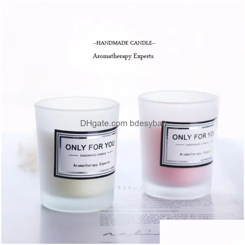 Scented Candle Home Birthday Candle Cute Jar Glass Scent Round Wedding Nordic Modern Mini Romantic Decorations Drop Delivery Home Gard Dhlze