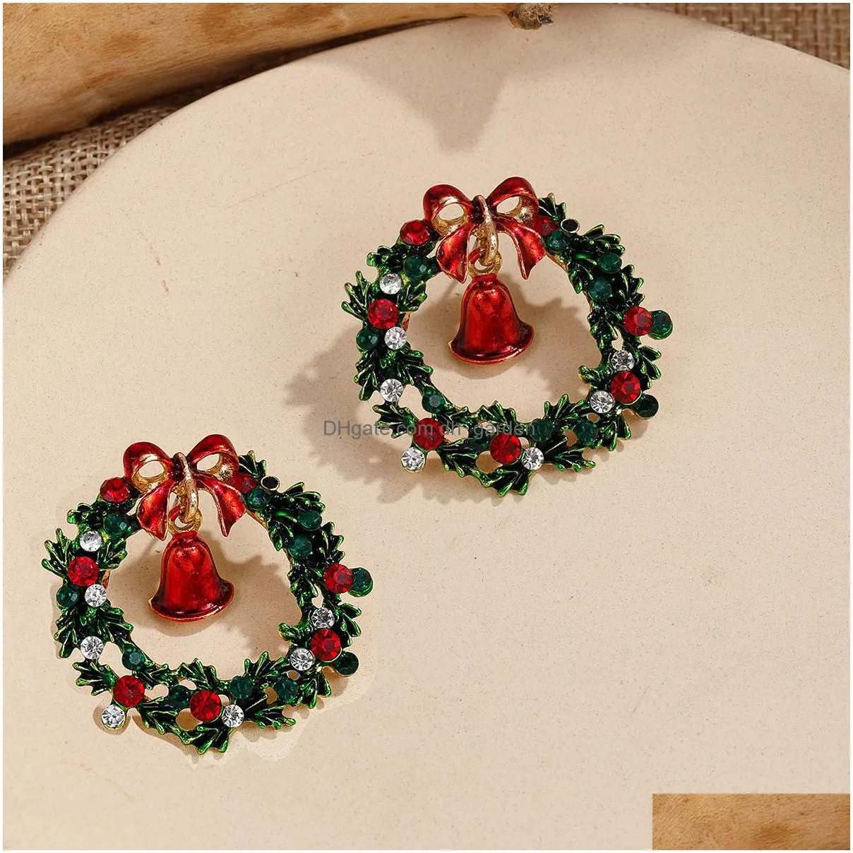 charm crossborder new european and american earrings highend snowflake bells alloy accessories christmas earrings