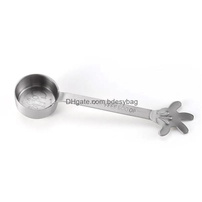 creative 30ml coffee scoop stainless steel measuring spoon coffee spoon milk powder measure spoon tea coffee accessorie lx3697
