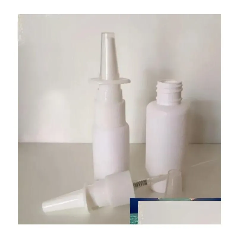 wholesale 2000 pcs 10ml packing bottle white empty plastic nasal spray bottle nasal atomizers empty spray bottle