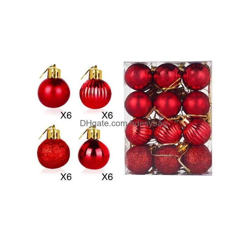 Christmas Decorations 3/4Cm Christmas Ball Tree Balls Xmas Decor Holiday Party Decoration Gold Pink Champagne Red New Year Gift Drop D Dhqpx