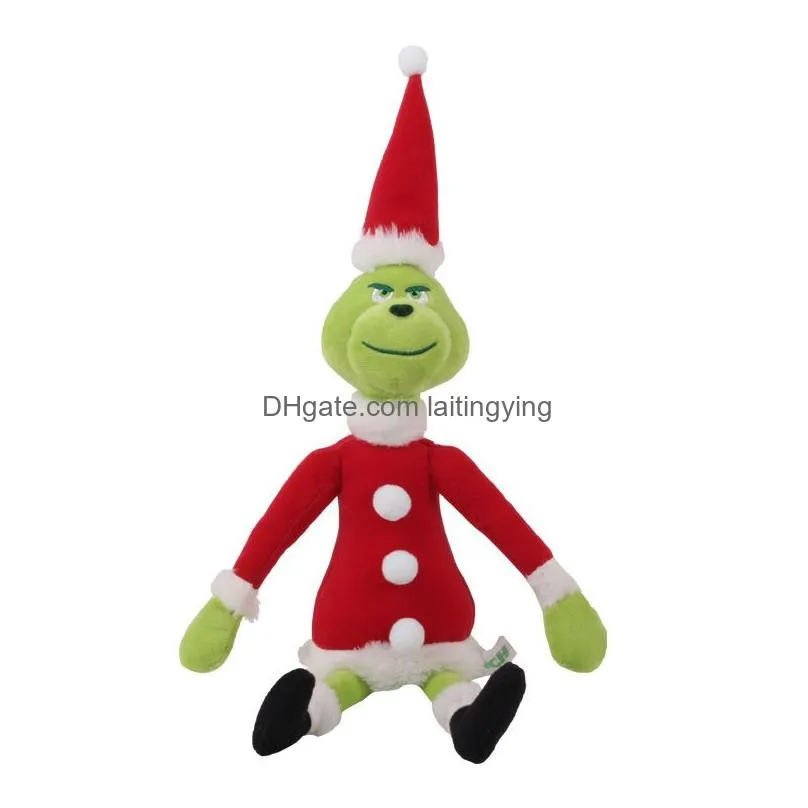 factory wholesale 4 styles of christmas geek grinch plush toys cartoon movie surrounding dolls childrens favorite gifts