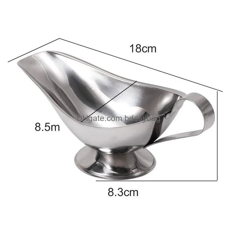 stainless steel sauce boat steak black pepper sauce tableware sauce boat tomato juice container kitchen restaurant bar tool lx4618