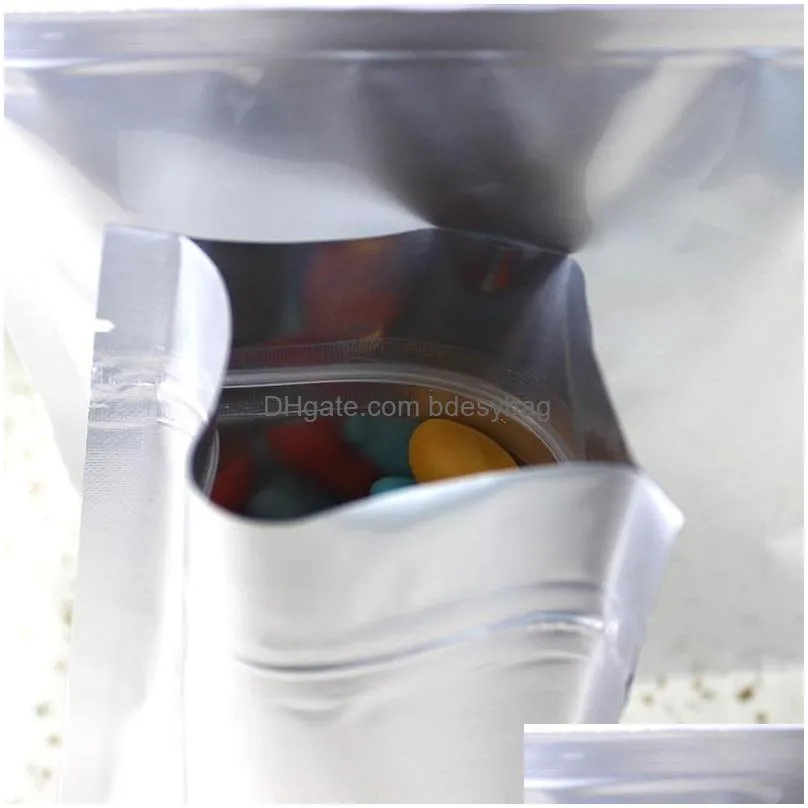 aluminum foil flat bottom self seal bags thick food storage bag vacuum sealer food packaging tea avoid light proof lx3332