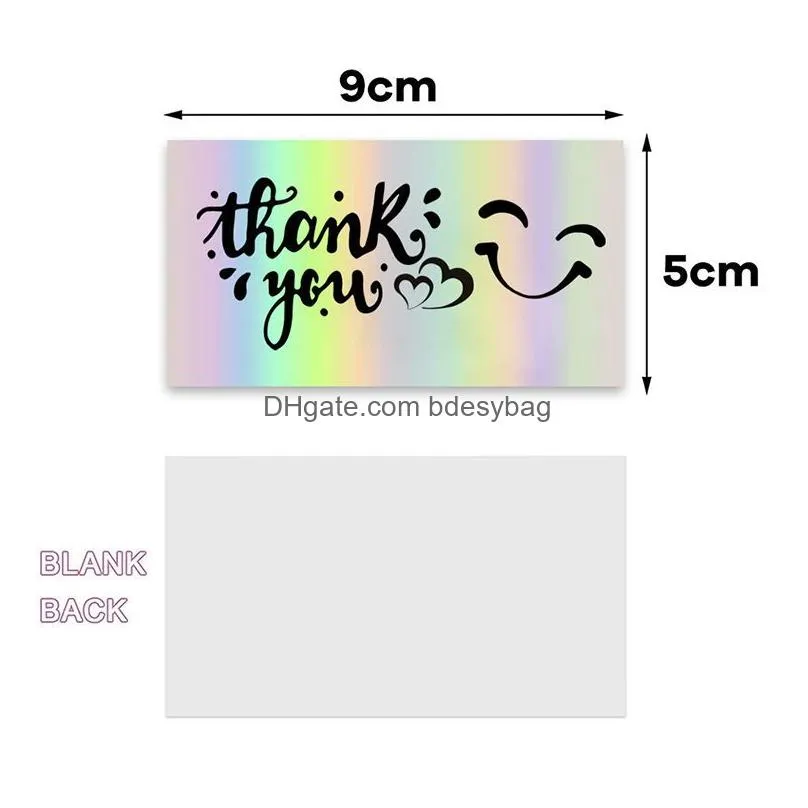 Greeting Cards 5X9Cm Thank You For Supporting My Small Business Thanks Greeting Card Appreciation Cardstock Sellers Gift 50Pcs/Set Dro Dh63C