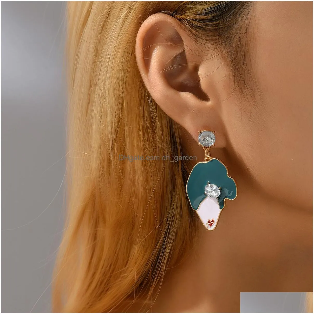 charm european and american crossborder new christmas decorations ear acupuncture creative color forest man doll earrings simple
