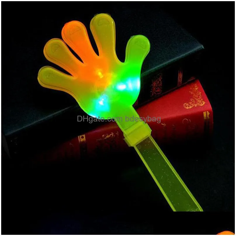 flash led luminescent hands clap party supplies night light hand clapping device concert christmas gift za5607