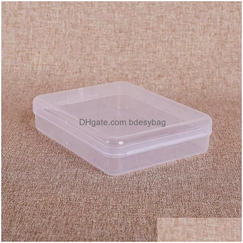 Storage Boxes & Bins Memory Card Storage Box Square Transparent Plastic Case Finishing Container Protection Cases Packaging Drop Deliv Dhejz