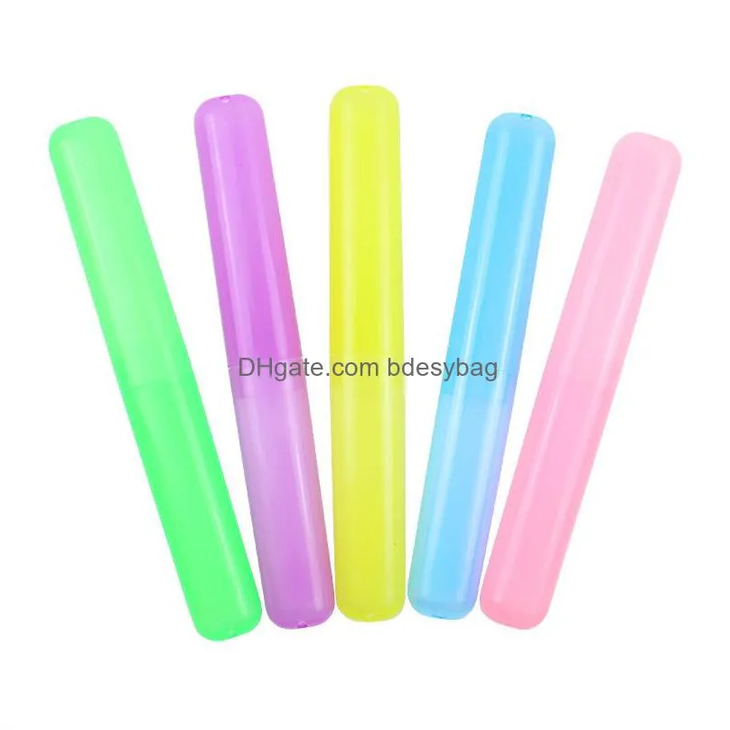 plastic toothbrush case portable travel walking camping box bathroom toothbrush box household merchandises lx4307