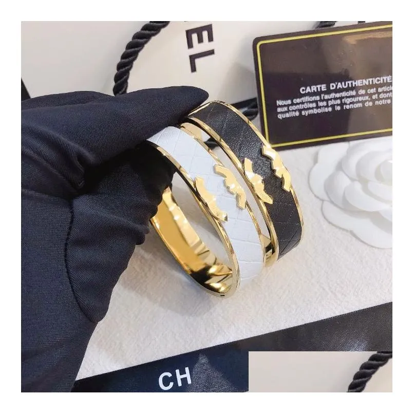 design gold bracelet for women luxury brand gifts cuff black love bracelet 18k gold romantic girl spring jewelry stainless steel bracelet luxury jewelry