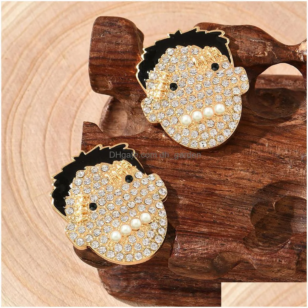 charm europe and the united states crossborder hot selling creative cartoon  funny brick halloween ghost festival pearl earrings