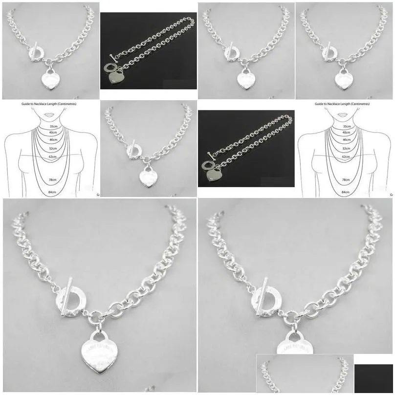 pendant necklaces design man women fashion necklace chain s925 sterling sier key return to heart love brand charm with box drop deli