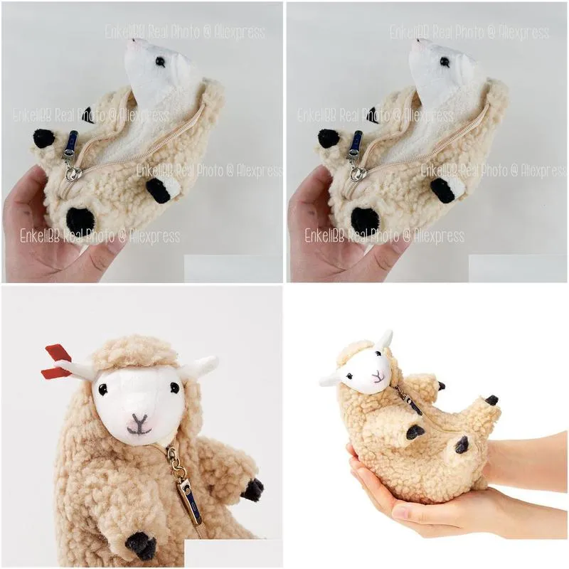 Gift Sets EnkeliBB Super Lovely Sheep Cartoon Toys Baby Animal Pographic props Funny Cute Baby Sheeps 230720