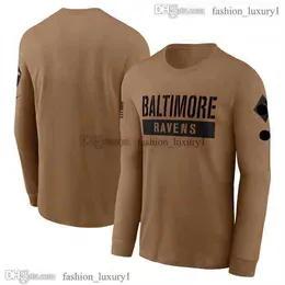 Men`s Baltimore``Ravens``football T - shirt Sweatshirt Brown 2023-24 Cotton Pullover Long Sleeve T-Shirt Sweatshirt S-4XL
