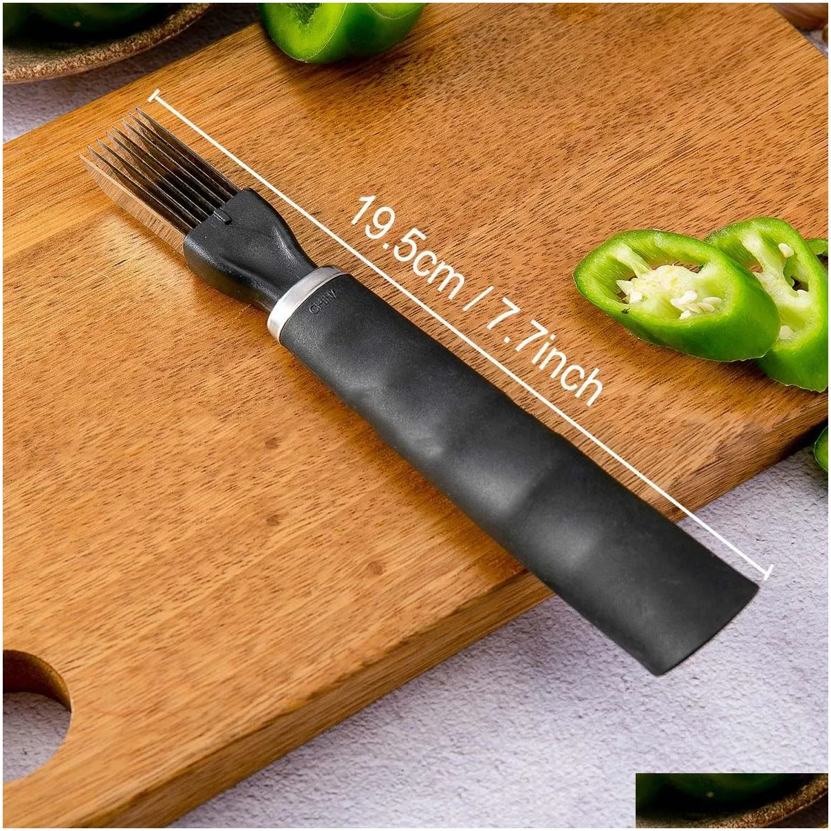 Chopped Green Onion Knife Kitchen Cutting Onion Knife Onions Cutting Garlic Sprout Shredded Cutter Kitchen Lazy Cooking Tools BH3047