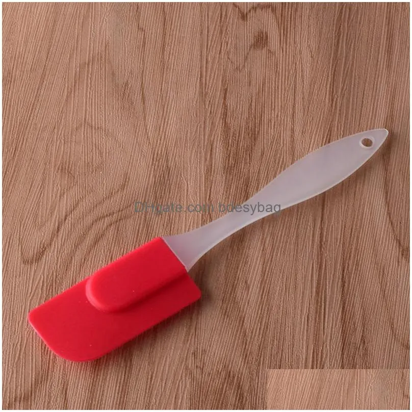bake gadget silicone soft spatula cake butter cream scraper high temperature ecofriendly flat spatula kitchen baking tool w0233