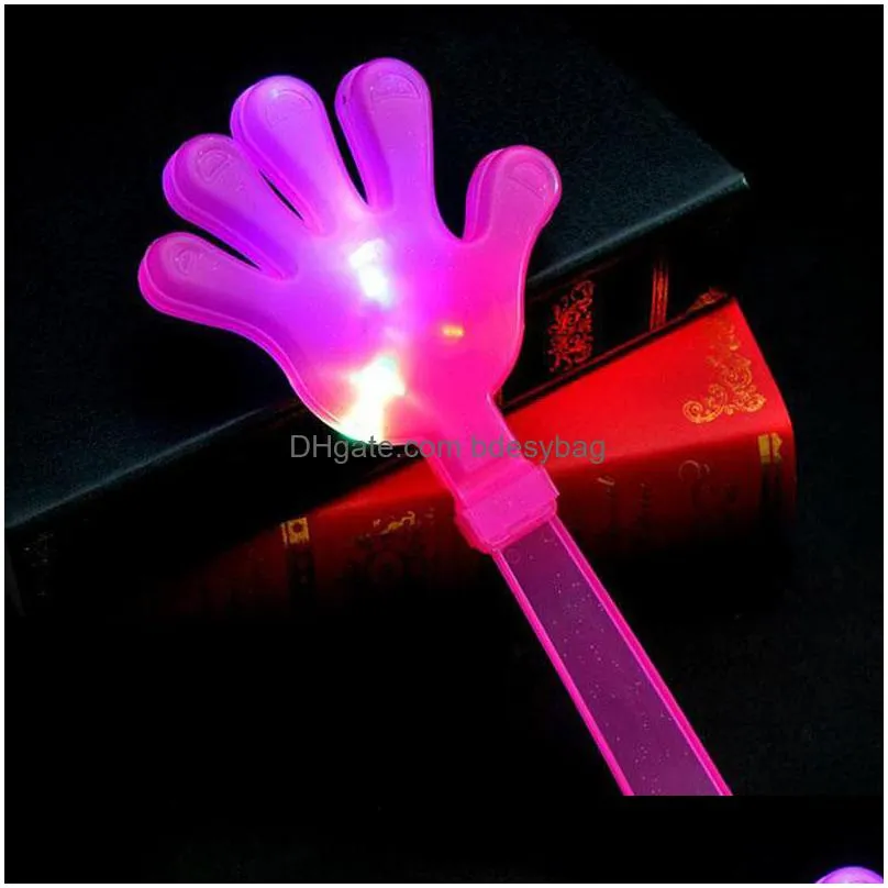 flash led luminescent hands clap party supplies night light hand clapping device concert christmas gift za5607