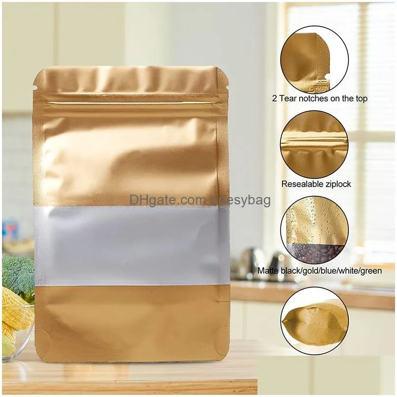 stand up pouch smellproof edible bag for foodstorage resealable containers heat sealable self seal bags with clear window lx5200