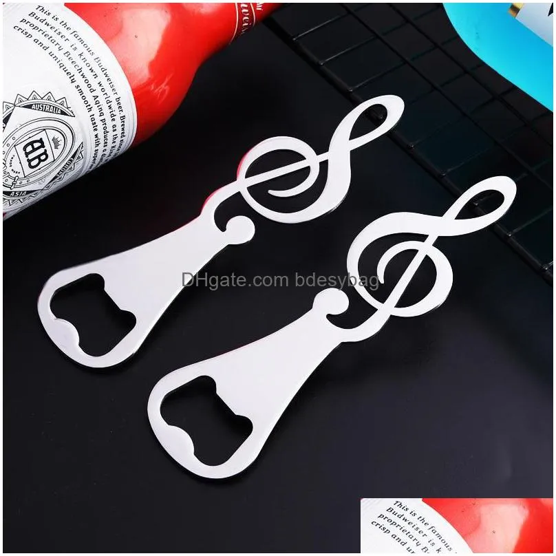 music note bottle opener wedding stainless steel beer opener restaurant bar tools kitchen gadgets wholesale lx3830