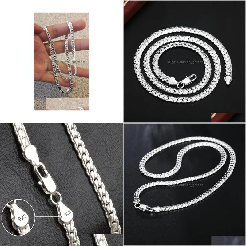 Chains 20-60Cm Sterling Sier Luxury Esign Noble Necklace Chain For Woman Men Fashion Wedding Engagement Jewelry Drop Deliver Dhgarden Otln4