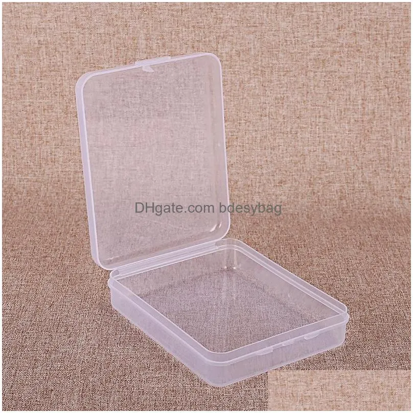 Storage Boxes & Bins Memory Card Storage Box Square Transparent Plastic Case Finishing Container Protection Cases Packaging Drop Deliv Dhejz