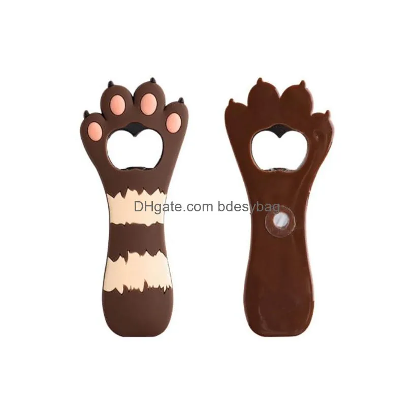 portable creative cat paw shaped bottle opener glass beer bottle opener kitchen gadget tools beer bar tool for kitchen lx4684