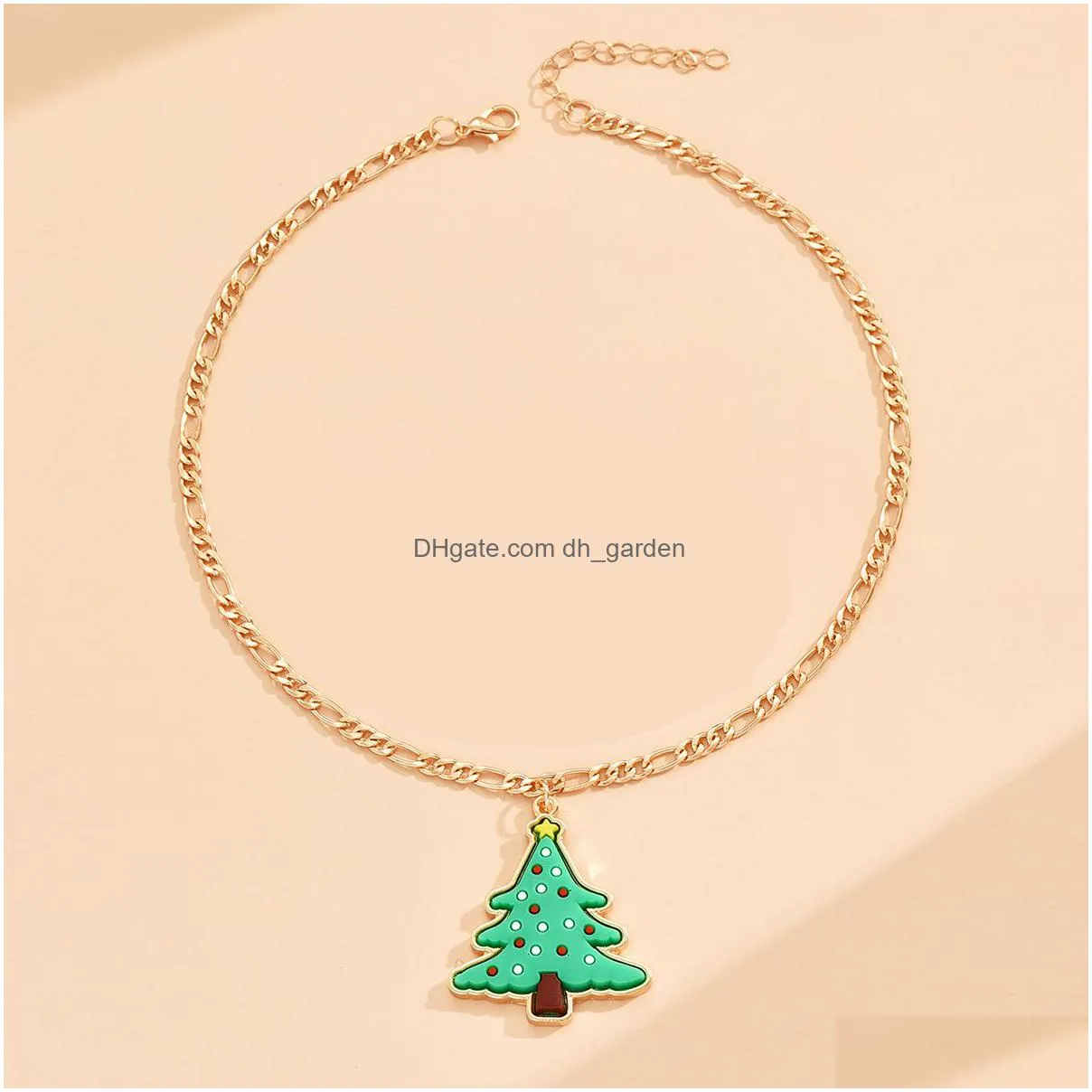 european and american crossborder christmas tree earrings necklace set cartoon cute womens jewelry set wholesale