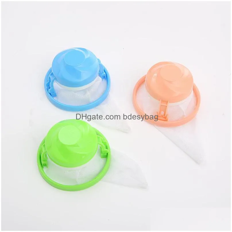 home floating lint hair catcher mesh pouch washing machine laundry filter bag orange blue green w0198