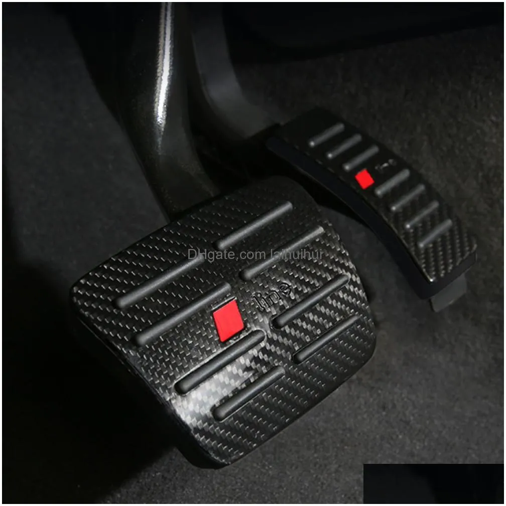 non-slip non-drilling car petrol pedal gas fuel brake pedal accelerator cover pad case trim frame for audi a4 a5 a6 a7 a8 q5 q7209v