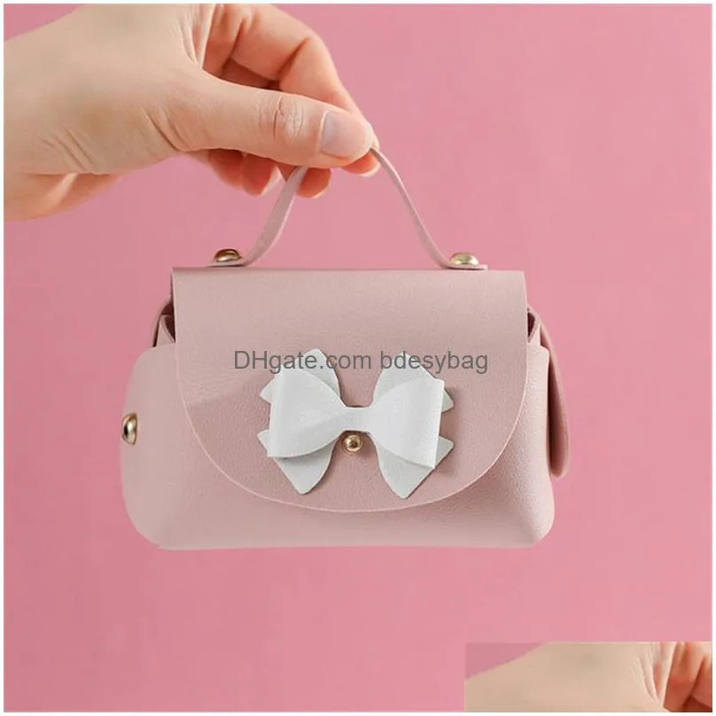 colorful leather portable bag bowknot candy bag gift box coin purse jewelry packaging christmas pouch gift bag home decor lx4368