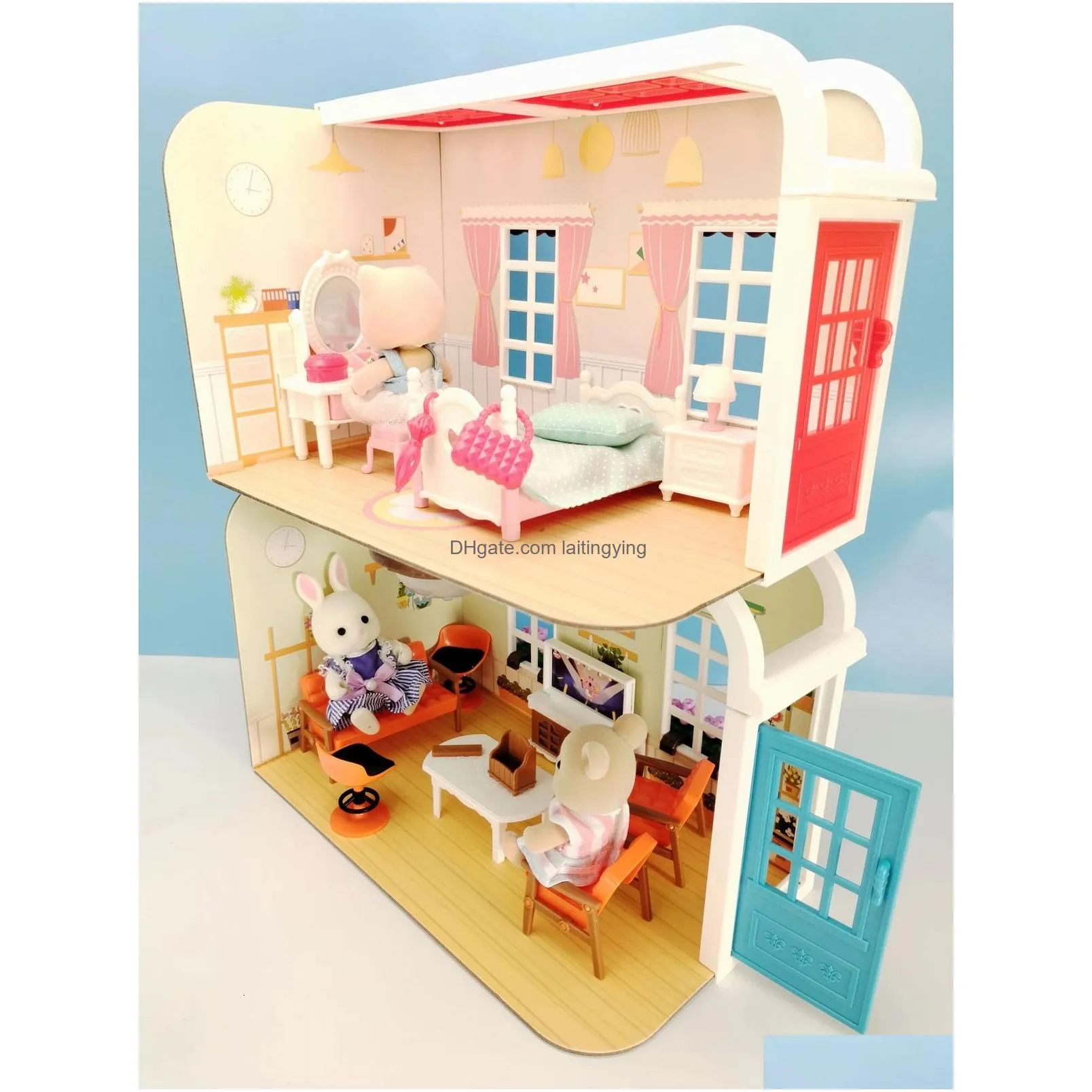 dolls miniature items dollhouse accessories and furniture mini toys set home shop scene livingroom pretend playset kids gifts 231017