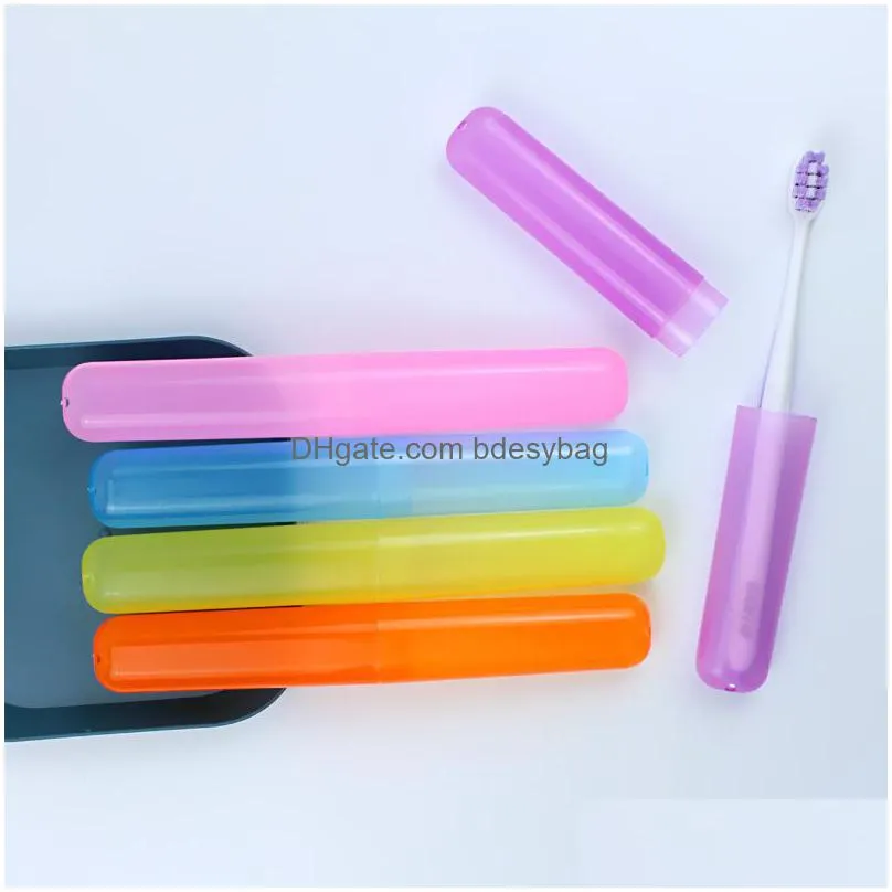 plastic toothbrush case portable travel walking camping box bathroom toothbrush box household merchandises lx4307