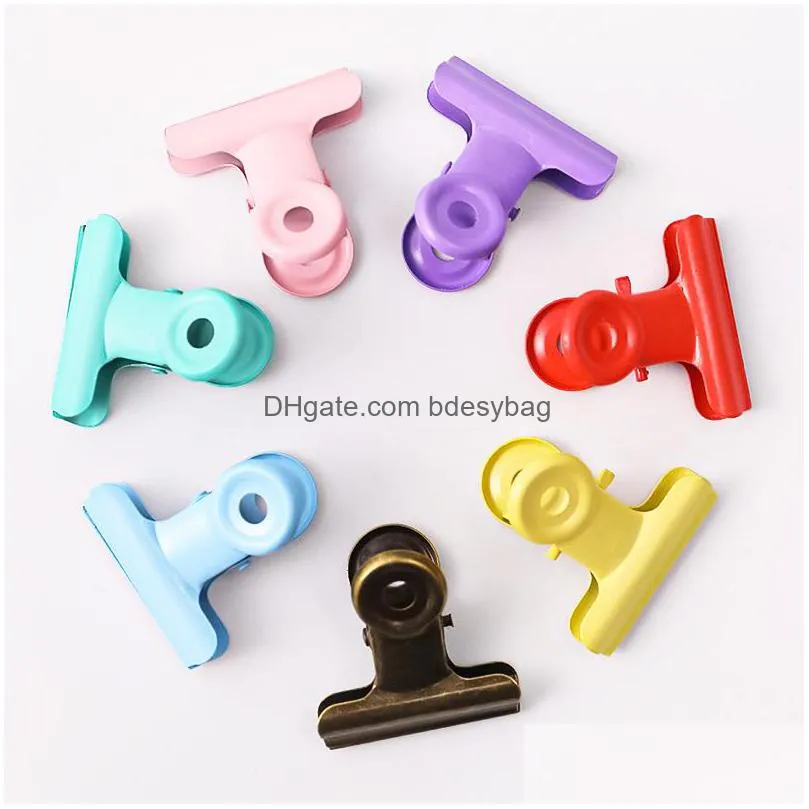 metal color binder clips black paper clip office clip 30 mm office school supplies stationery binding supplies files documents lx4635