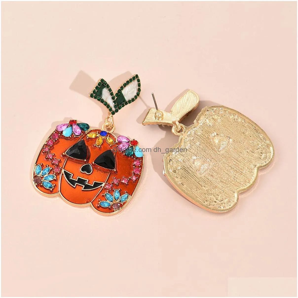 charm european and american crossborder new halloween pumpkin funny earrings fashion trend creativity dripping oil retro personality earrings for