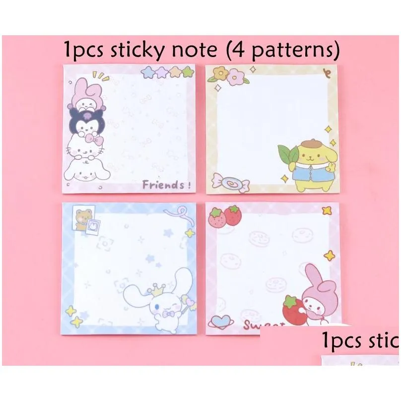sheets cute cartoon anime memo pad kawaii sticky notes girl diary diy decorative school notebook japanese stationery