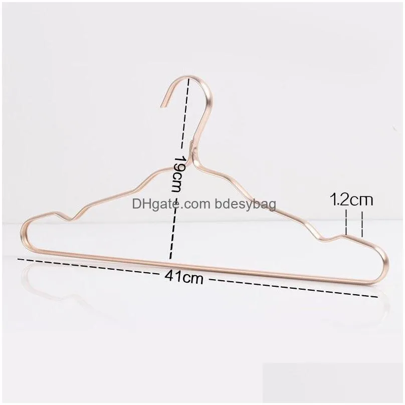 1.2cm clothes hangers non slip dry and wet rack aluminum alloy clothing support no fading multi color options w0206